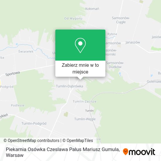 Mapa Piekarnia Osówka Czeslawa Palus Mariusz Gumula