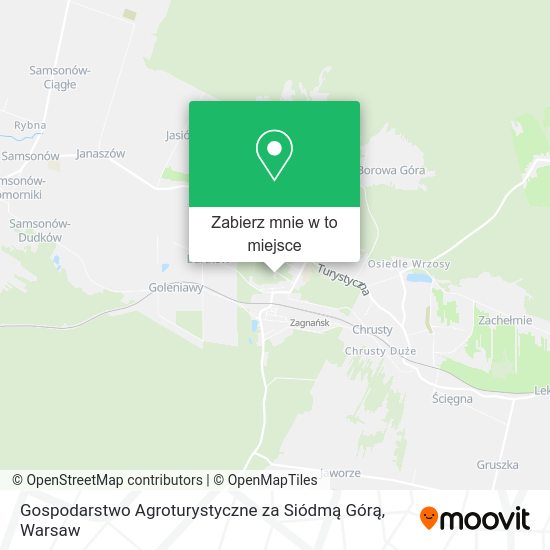 Mapa Gospodarstwo Agroturystyczne za Siódmą Górą