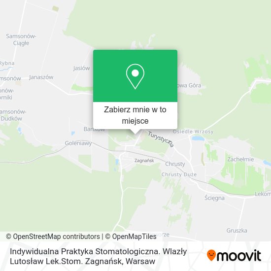 Mapa Indywidualna Praktyka Stomatologiczna. Wlazły Lutosław Lek.Stom. Zagnańsk