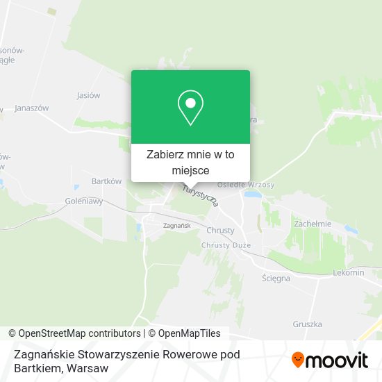 Mapa Zagnańskie Stowarzyszenie Rowerowe pod Bartkiem