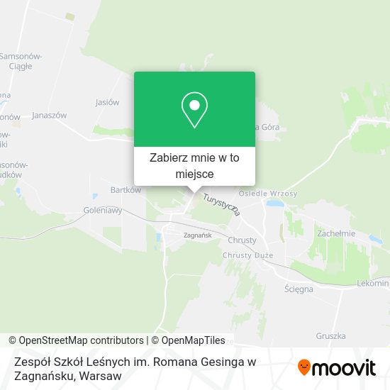 Mapa Zespół Szkół Leśnych im. Romana Gesinga w Zagnańsku