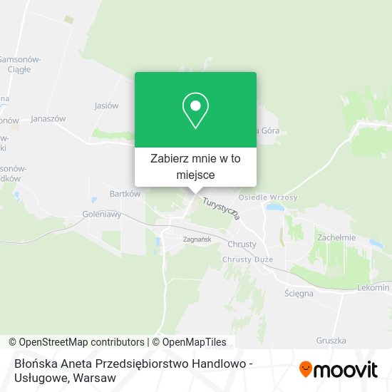 Mapa Błońska Aneta Przedsiębiorstwo Handlowo - Usługowe