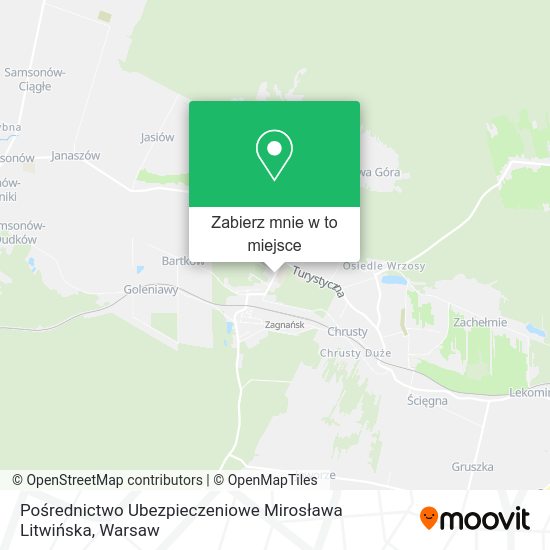 Mapa Pośrednictwo Ubezpieczeniowe Mirosława Litwińska