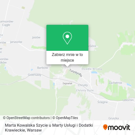 Mapa Marta Kowalska Szycie u Marty Usługi i Dodatki Krawieckie