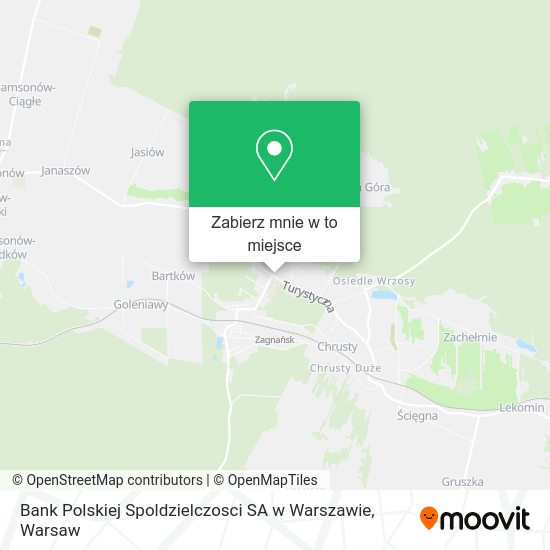 Mapa Bank Polskiej Spoldzielczosci SA w Warszawie