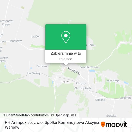 Mapa PH Arimpex sp. z o.o. Spółka Komandytowa Akcyjna