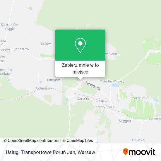 Mapa Usługi Transportowe Boruń Jan