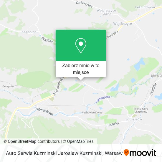 Mapa Auto Serwis Kuzminski Jaroslaw Kuzminski