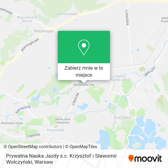 Mapa Prywatna Nauka Jazdy s.c. Krzysztof i Sławomir Wołczyński