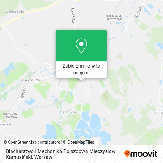 Mapa Blacharstwo i Mechanika Pojazdowa Mieczysław Kamusiński