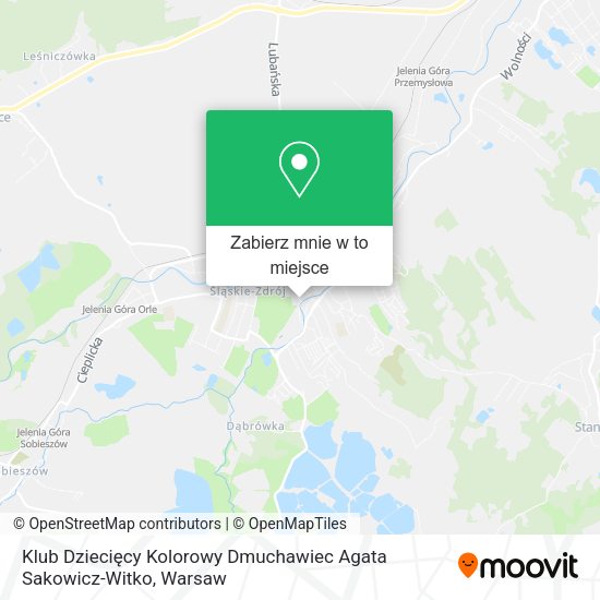 Mapa Klub Dziecięcy Kolorowy Dmuchawiec Agata Sakowicz-Witko