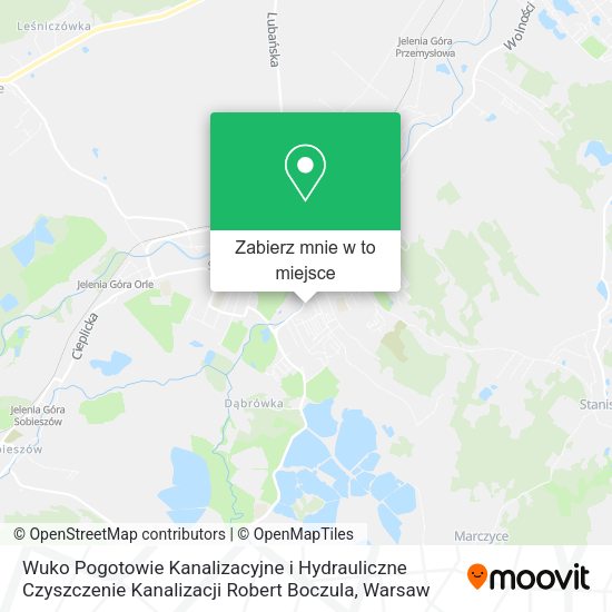 Mapa Wuko Pogotowie Kanalizacyjne i Hydrauliczne Czyszczenie Kanalizacji Robert Boczula