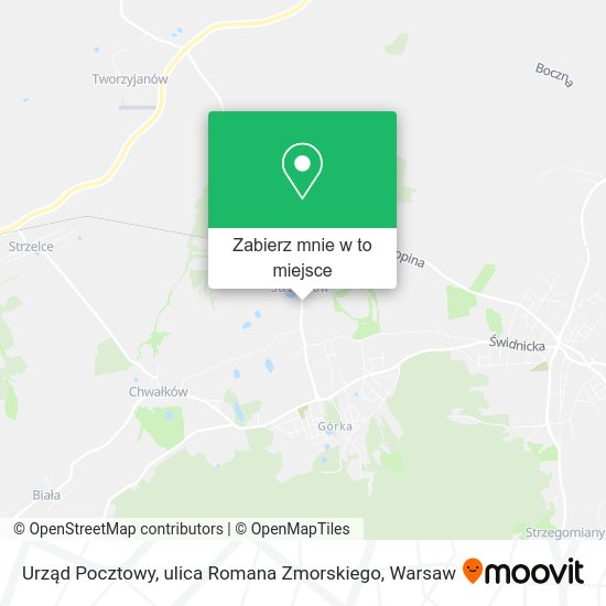 Mapa Urząd Pocztowy, ulica Romana Zmorskiego