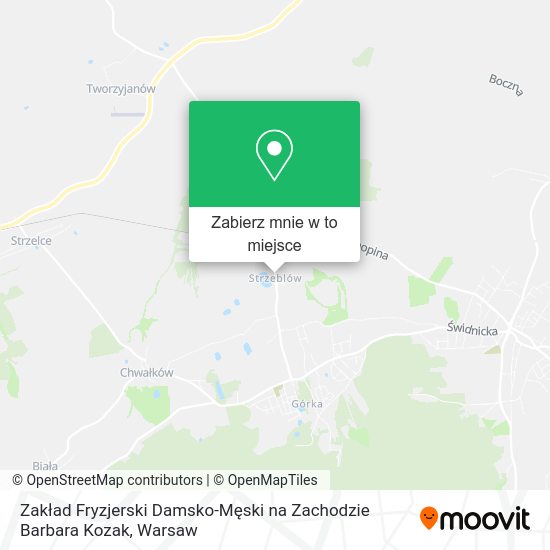 Mapa Zakład Fryzjerski Damsko-Męski na Zachodzie Barbara Kozak