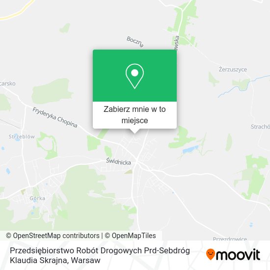 Mapa Przedsiębiorstwo Robót Drogowych Prd-Sebdróg Klaudia Skrajna