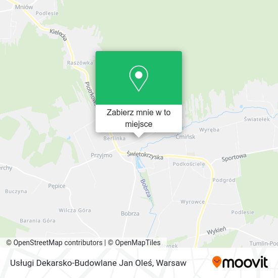 Mapa Usługi Dekarsko-Budowlane Jan Oleś