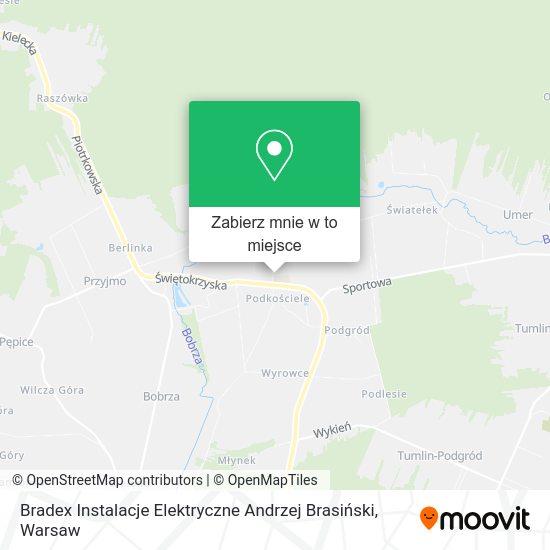 Mapa Bradex Instalacje Elektryczne Andrzej Brasiński