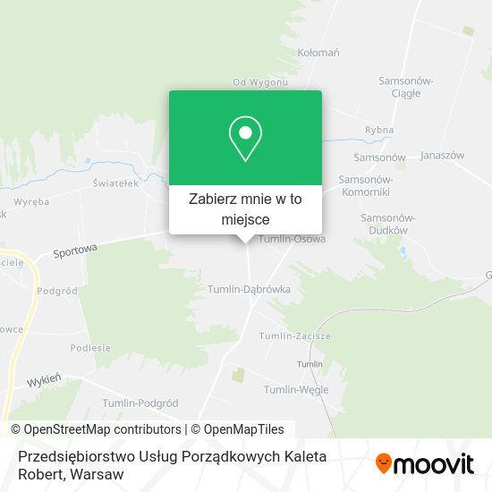 Mapa Przedsiębiorstwo Usług Porządkowych Kaleta Robert