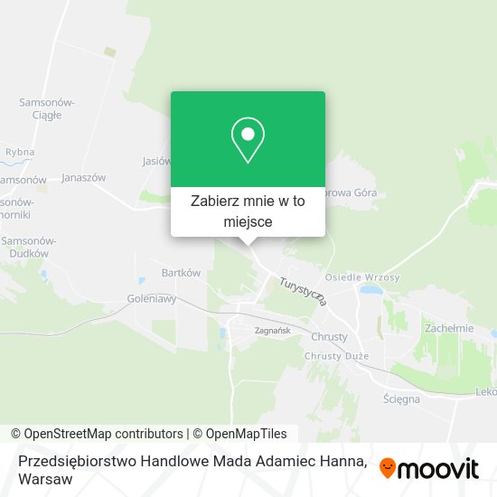 Mapa Przedsiębiorstwo Handlowe Mada Adamiec Hanna