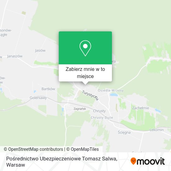 Mapa Pośrednictwo Ubezpieczeniowe Tomasz Salwa