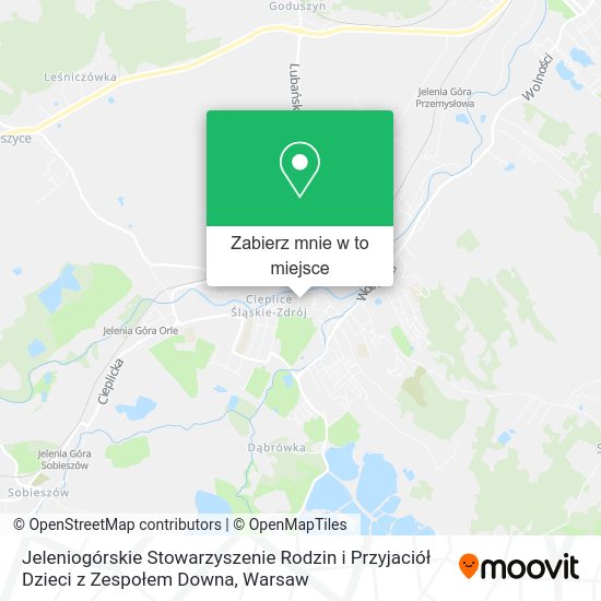 Mapa Jeleniogórskie Stowarzyszenie Rodzin i Przyjaciół Dzieci z Zespołem Downa