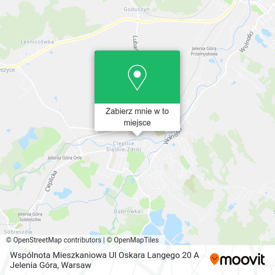 Mapa Wspólnota Mieszkaniowa Ul Oskara Langego 20 A Jelenia Góra