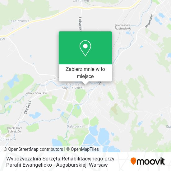 Mapa Wypożyczalnia Sprzętu Rehabilitacyjnego przy Parafii Ewangelicko - Augsburskiej