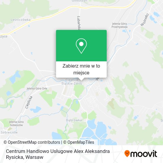 Mapa Centrum Handlowo Usługowe Alex Aleksandra Rysicka