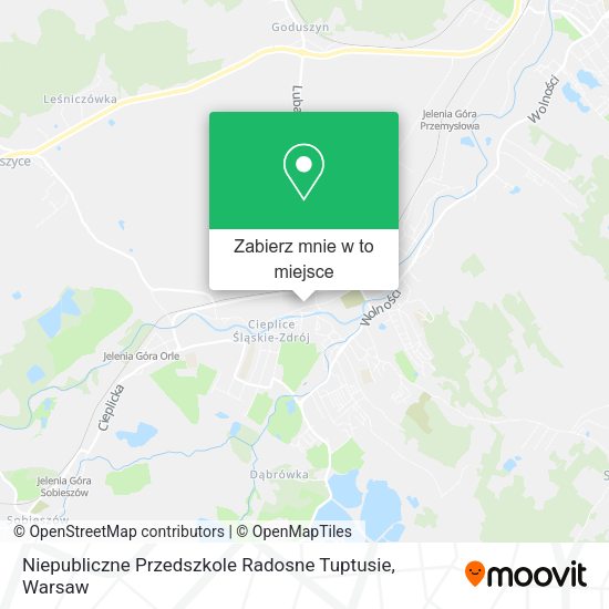 Mapa Niepubliczne Przedszkole Radosne Tuptusie