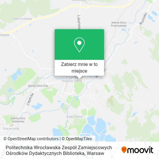 Mapa Politechnika Wrocławska Zespół Zamiejscowych Ośrodków Dydaktycznych Biblioteka