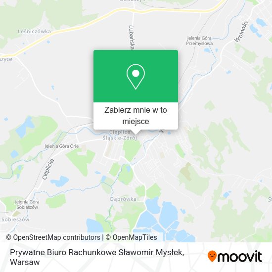 Mapa Prywatne Biuro Rachunkowe Sławomir Mysłek