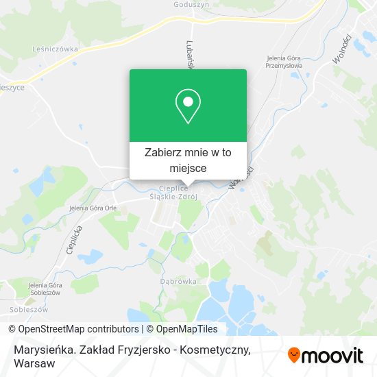 Mapa Marysieńka. Zakład Fryzjersko - Kosmetyczny