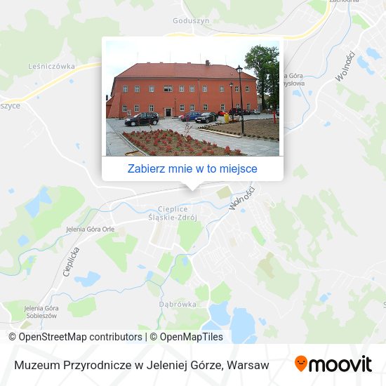 Mapa Muzeum Przyrodnicze w Jeleniej Górze