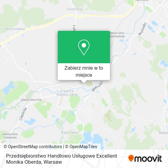 Mapa Przedsiębiorstwo Handlowo Usługowe Excellent Monika Oberda