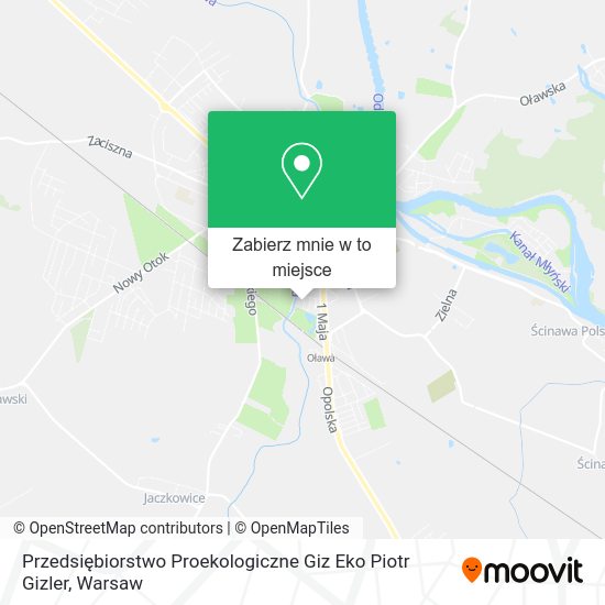 Mapa Przedsiębiorstwo Proekologiczne Giz Eko Piotr Gizler