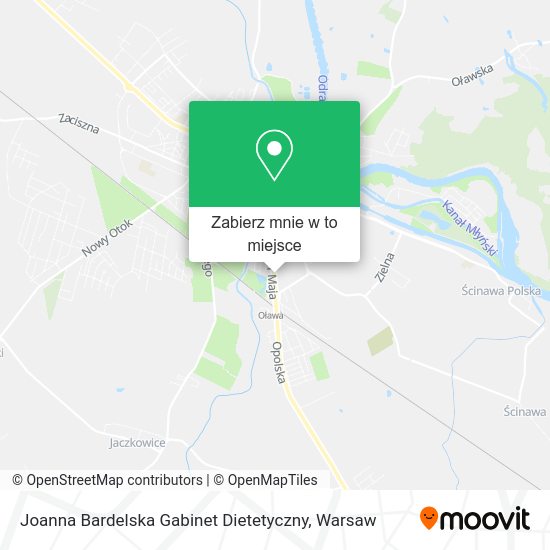 Mapa Joanna Bardelska Gabinet Dietetyczny