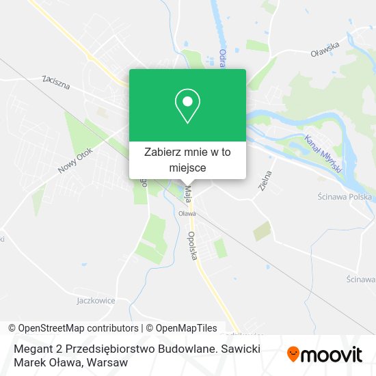 Mapa Megant 2 Przedsiębiorstwo Budowlane. Sawicki Marek Oława