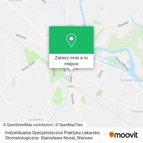 Mapa Indywidualna Specjalistyczna Praktyka Lekarsko Stomatologiczna- Stanisława Nosal