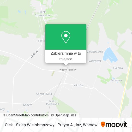 Mapa Olek - Sklep Wielobranżowy - Putyra A., Inż