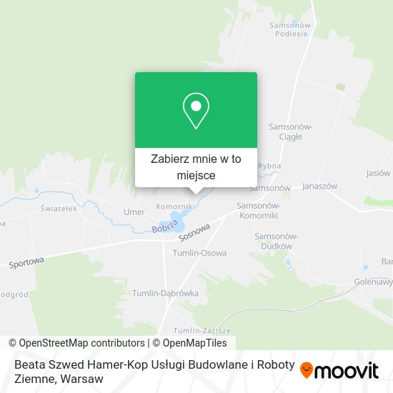 Mapa Beata Szwed Hamer-Kop Usługi Budowlane i Roboty Ziemne