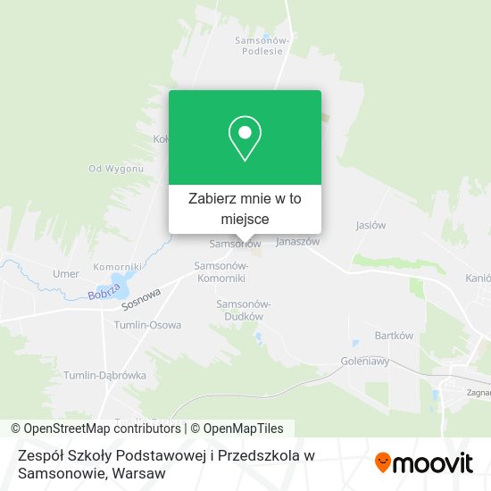 Mapa Zespół Szkoły Podstawowej i Przedszkola w Samsonowie