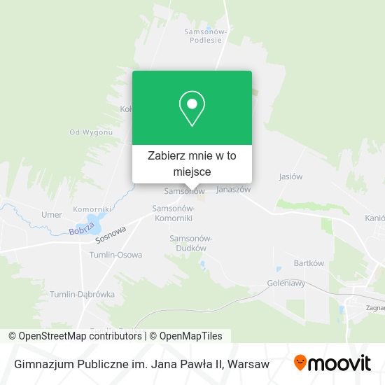 Mapa Gimnazjum Publiczne im. Jana Pawła II