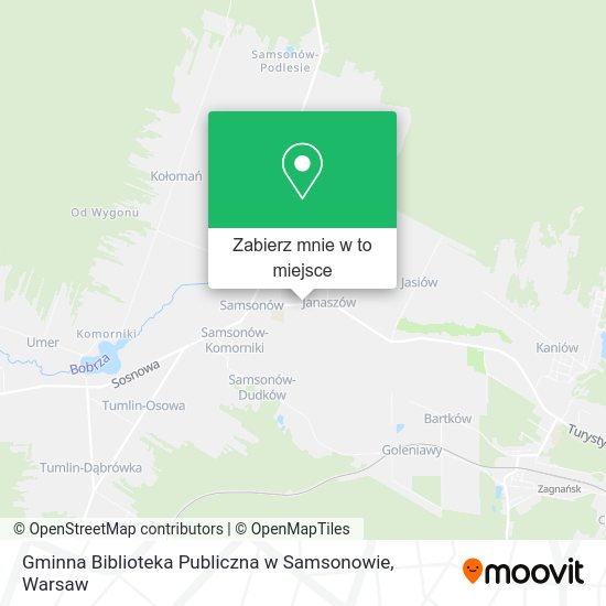 Mapa Gminna Biblioteka Publiczna w Samsonowie