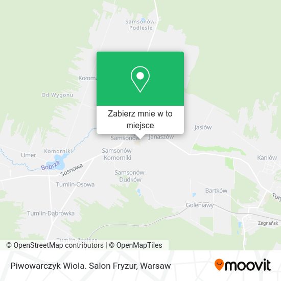 Mapa Piwowarczyk Wiola. Salon Fryzur