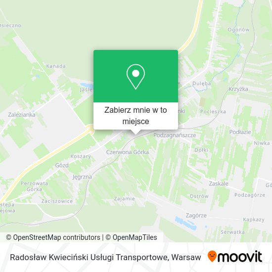 Mapa Radosław Kwieciński Usługi Transportowe