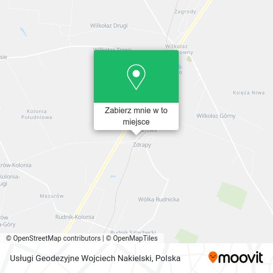 Mapa Usługi Geodezyjne Wojciech Nakielski