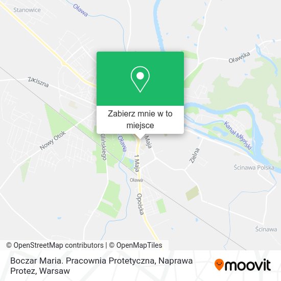 Mapa Boczar Maria. Pracownia Protetyczna, Naprawa Protez