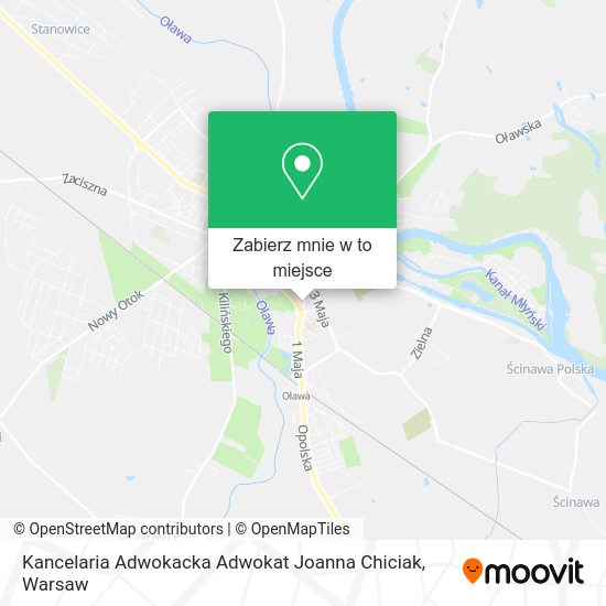 Mapa Kancelaria Adwokacka Adwokat Joanna Chiciak