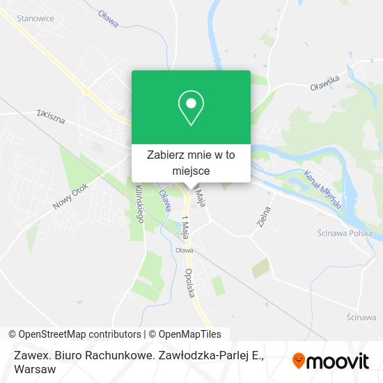 Mapa Zawex. Biuro Rachunkowe. Zawłodzka-Parlej E.