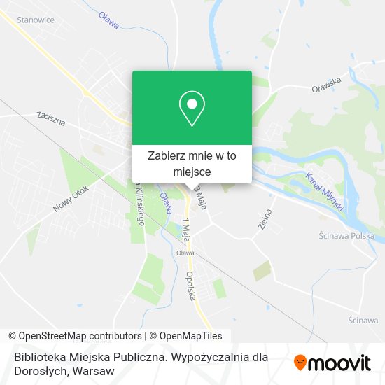 Mapa Biblioteka Miejska Publiczna. Wypożyczalnia dla Dorosłych